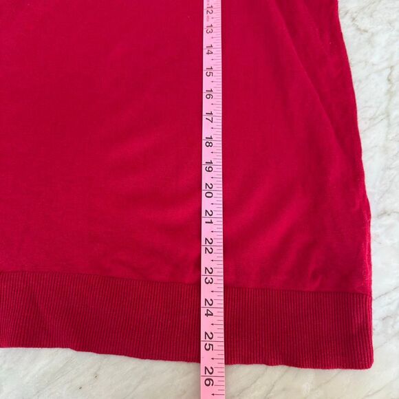 Lauren Ralph Lauren cotton blend Sweater Red Ruffle Trim Jersey Size 3X - Picture 7 of 7